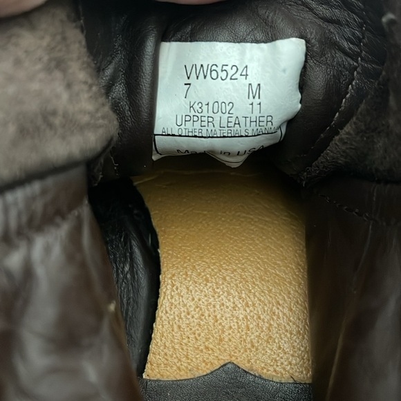 VINTAGE Shoe Company Lace Up Brown Leather Boot Women's 7 Low Heel Ankle Boot - Picture 7 of 7